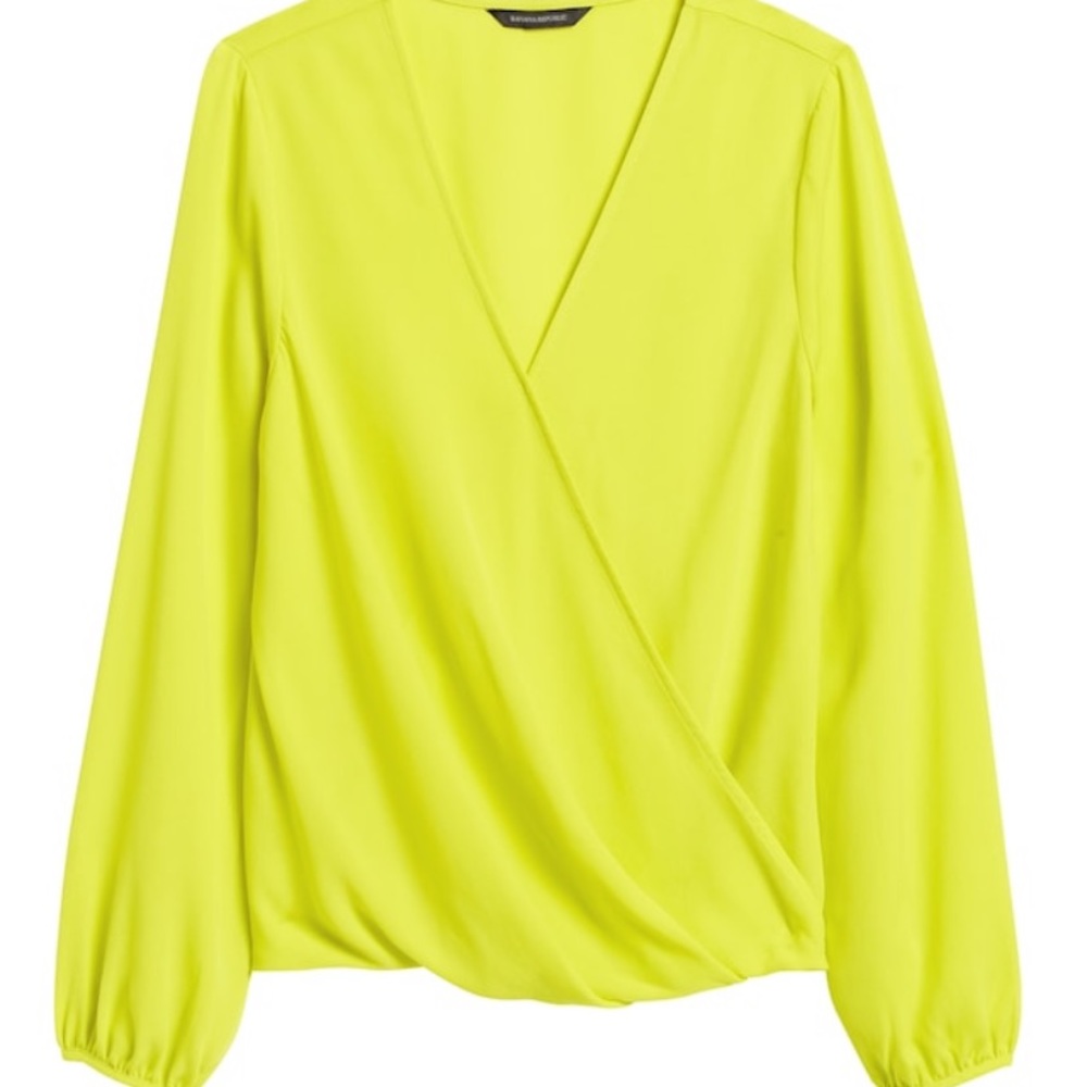 NWT Banana Republic Petite Wrap-Effect Top